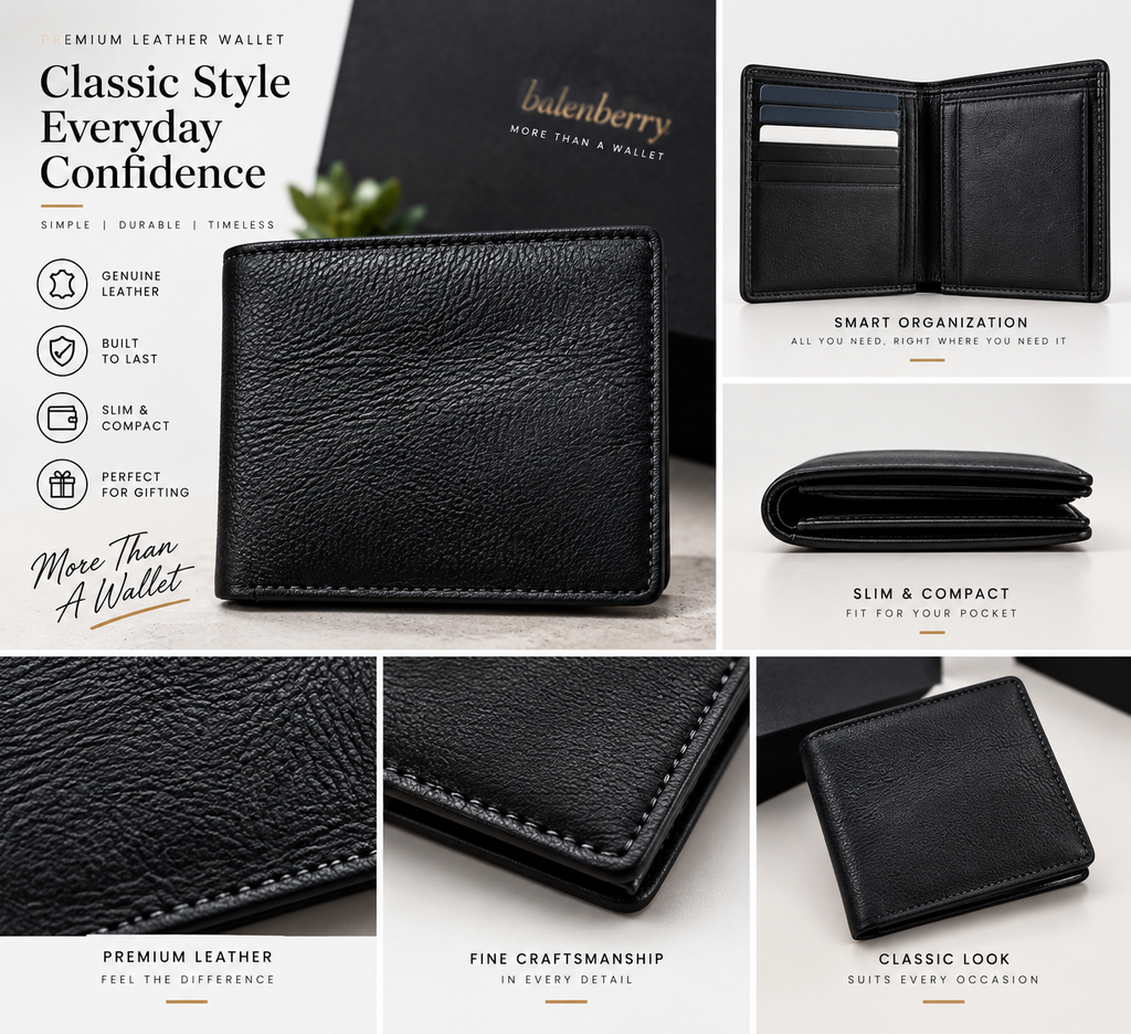 𝐏𝐑𝐄𝐌𝐈𝐔𝐌 𝐖𝐀𝐋𝐋𝐄𝐓𝐒 Orignal Leather